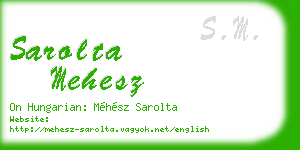 sarolta mehesz business card