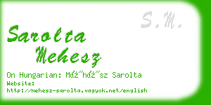 sarolta mehesz business card